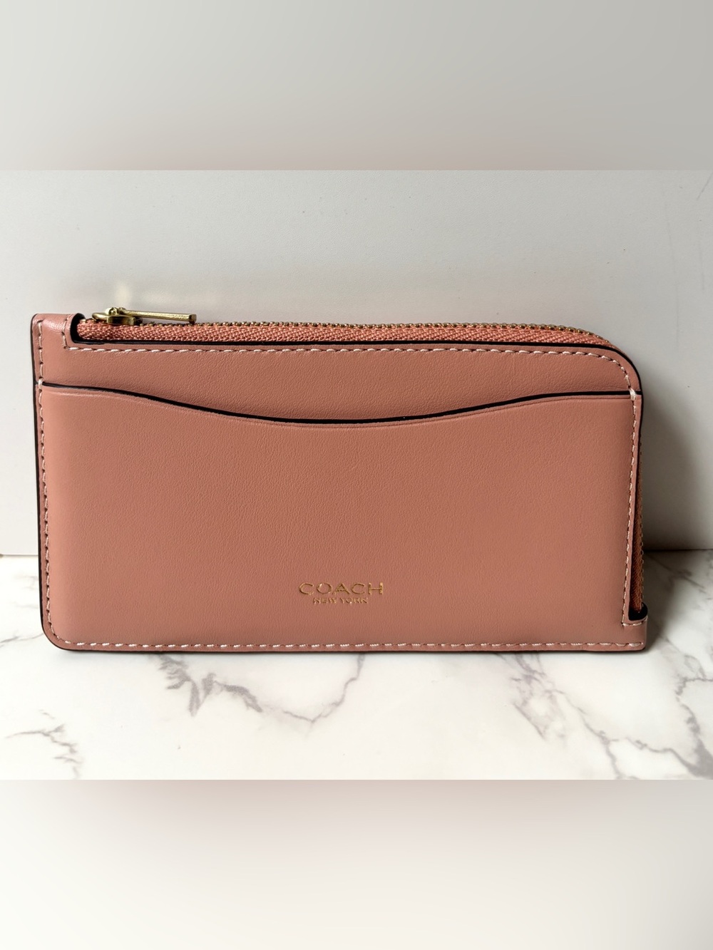 New Coach Essential New York Zip Card Case Wallet - Picture 2 of 10